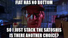 Fiat Has No Bottom So I Just Stack The Satoshis