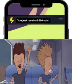 Beavis and Butt-Head react to 666 sats