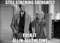 Still Stacking Satoshis Fuck It All In