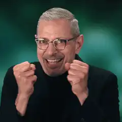 Jeff Goldblum excited fist pump
