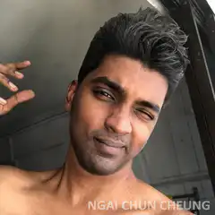 Man winking and tilting head