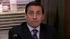 Michael Scott confused face