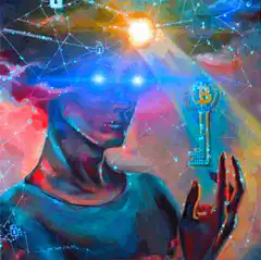 Glowing Bitcoin Key and Network