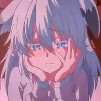 anime girl blushing with hands on cheeks