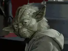 Yoda shaking head no