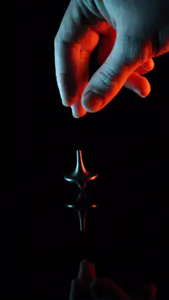 Hand reaching toward glowing star