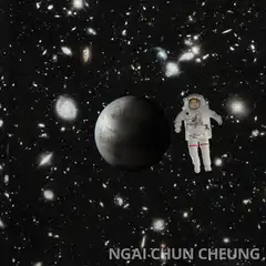 Astronaut floating in space