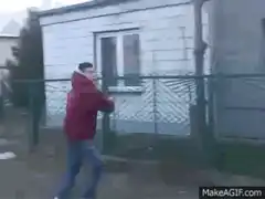 Man throws Bitcoin into the distance