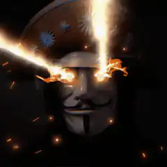 Guy Fawkes mask laser eyes