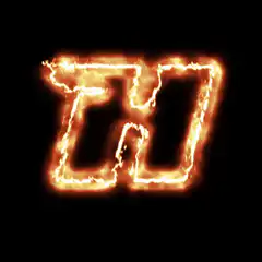 Flaming letter H