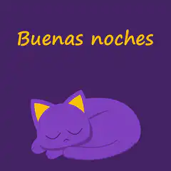 Purple cat sleeping with zzz