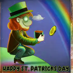 Leprechaun Bitcoin St. Patrick's Day