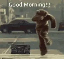 Ted Bear Dancing to Good Morning