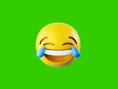 3D laughing emoji with tears