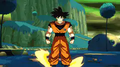 Goku transforms into Super Saiyan