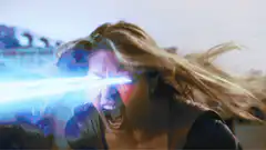 Supergirl laser eyes explosion