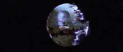 Death Star explosion with Millennium Falcon