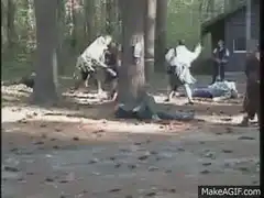 Zombie attack in the woods