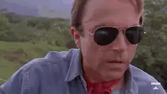 Man with laser eyes cuts string