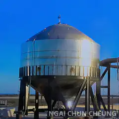 Metal dome opens to reveal chairs