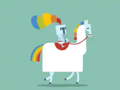 knight on rainbow horse