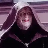 Emperor Palpatine falls down a shaft