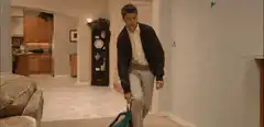 Man collapses onto carpet