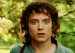Frodo Baggins wide-eyed shock
