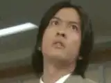 Man looking up in shock
