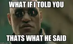 Morpheus That's What He Said Meme