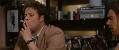 Seth Rogen gets hit with a pillow
