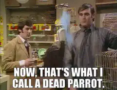 Now that's what I call a dead parrot