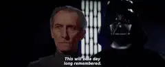 Tarkin says this will be a day long remembered