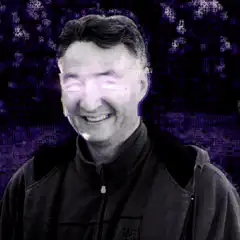 Nostr Man Glowing Eyes