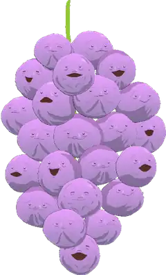 smiling purple grapes