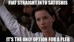 Fiat Straight Into Satoshis Meme