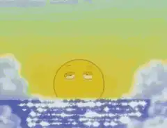 Sun emoji with changing expressions