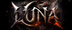 Luna logo with dragon and embers