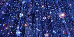 Colorful fiber optic lights changing colors