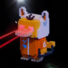 Pixel Art Fox Laser Eyes