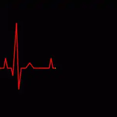 red heart monitor line animation