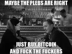 Maybe the plebs are right just buy bitcoin