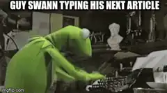 Kermit typing furiously