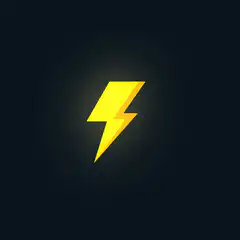 Yellow lightning bolt icon animation