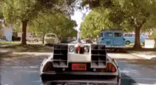 DeLorean time machine takes off