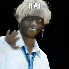 HAI anime character waving