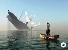 Titanic sinking while Bitcoin boat stays afloat