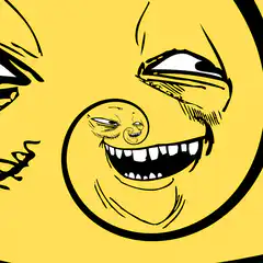 Infinite spiral of trollface