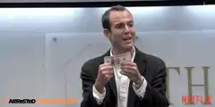 Michael Bluth throws money in the air