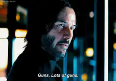 John Wick Guns Lots of Guns